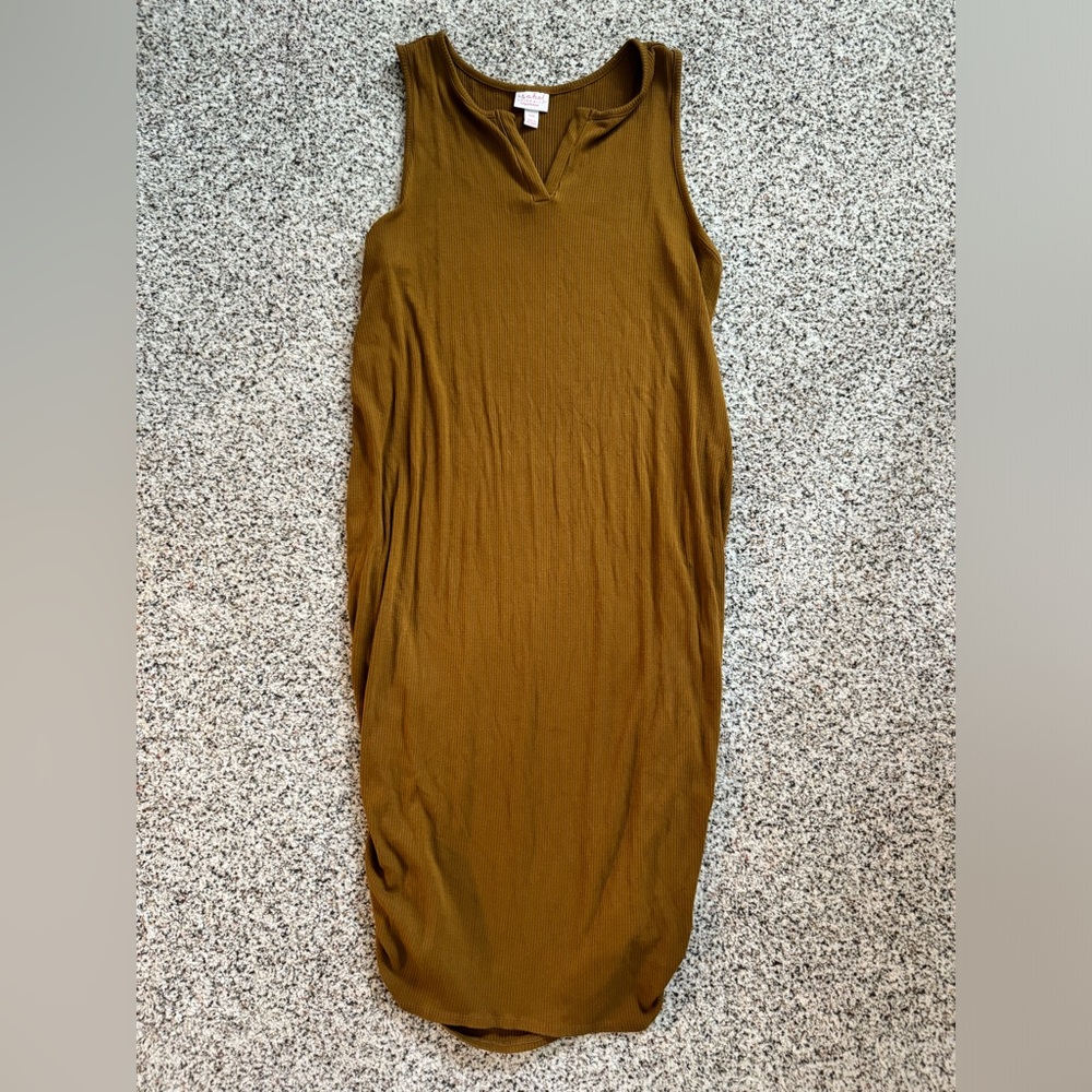 Maternity dress olive/brown